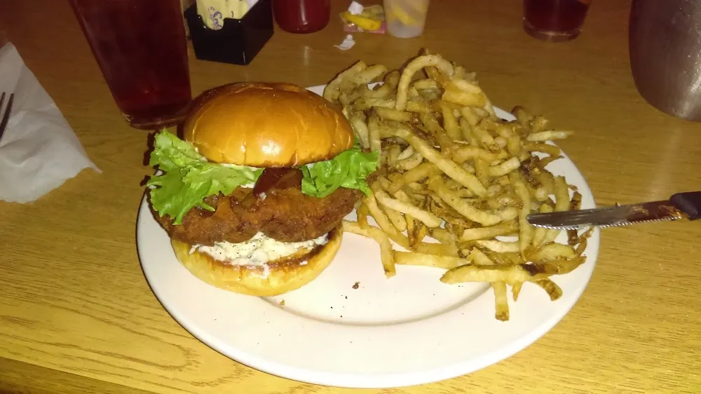 Black and Blue Crispy Chicken Sandwich